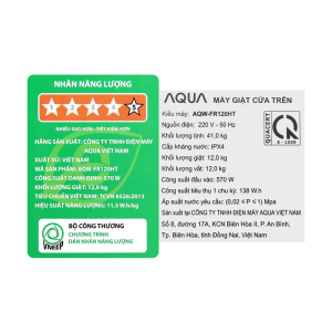 Máy Giặt Aqua 12 kg AQW-FR120HT BK