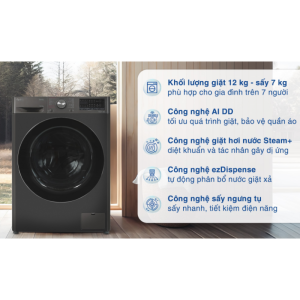 Máy giặt sấy LG Inverter giặt 12 kg - sấy 7 kg FV1412H3BA