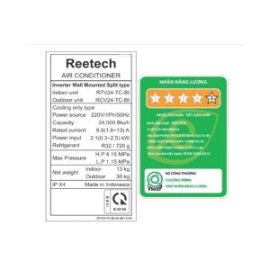 Máy lạnh Reetech Inverter 2.5 HP RTV24-TC-BI
