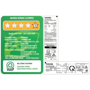 Máy lạnh Toshiba Inverter 1.5 HP RAS-H13S5KCV2G-V