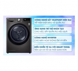 Máy sấy bơm nhiệt LG 9 kg DVHP09B