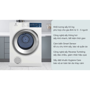 Máy sấy thông hơi Electrolux UltimateCare 8.5 kg EDS854J3WB