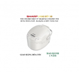 Nồi cơm điện tử Sharp 1.5 lít KS-COM150EV-WH