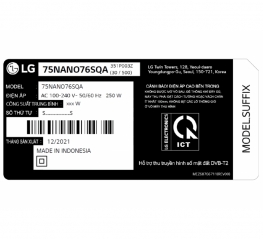 Smart Tivi NanoCell LG 4K 75 inch 75NANO76SQA