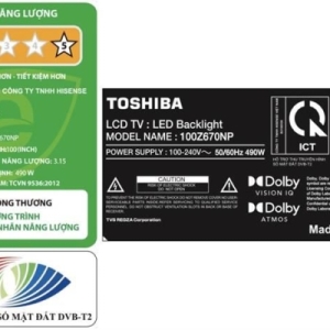 Smart Tivi QLED Toshiba AI 4K 100 inch 100Z670NP