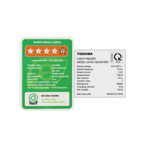 Tủ Đông Toshiba Inverter 143 lít GR-RC185CM-PMV(01)
