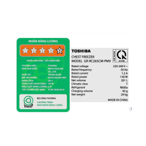 Tủ Đông Toshiba Inverter 201 lít GR-RC265CM-PMV(01)