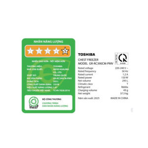 Tủ Đông Toshiba Inverter 293 lít GR-RC390CM-PMV(01)