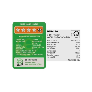 Tủ Đông Toshiba Inverter 362 lít GR-RC470CM-PMV(01)