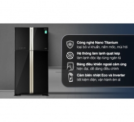 Tủ lạnh Hitachi Inverter 509 lít R-FW650PGV8 GBK