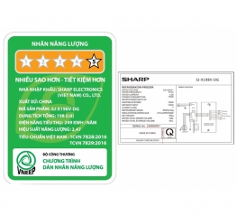 Tủ lạnh Sharp Inverter 181 lít SJ-X198V-DG