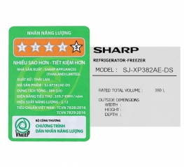 Tủ lạnh Sharp Inverter 360 lít SJ-XP382AE-DS