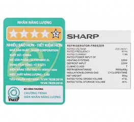 Tủ Lạnh Sharp Inverter 401 lít Multi Door SJ-FXP480V