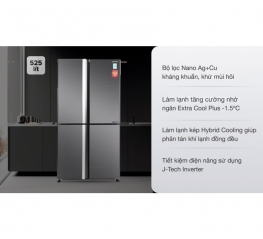 Tủ lạnh Sharp Inverter 525 lít SJ-FX600V-SL