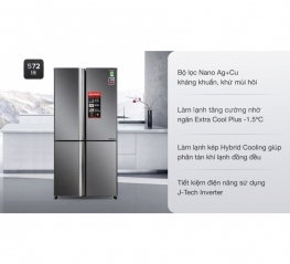 Tủ lạnh Sharp Inverter 572 lít SJ-FX640V-SL Tủ lạnh Sharp Inverter 572 lít SJ-FX640V-SL