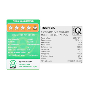 Tủ Lạnh Toshiba Inverter 180 lít GR-RT234WE-PMV(52)