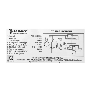 Tủ Mát Sanaky Inverter 340 lít VH-408W3 lít