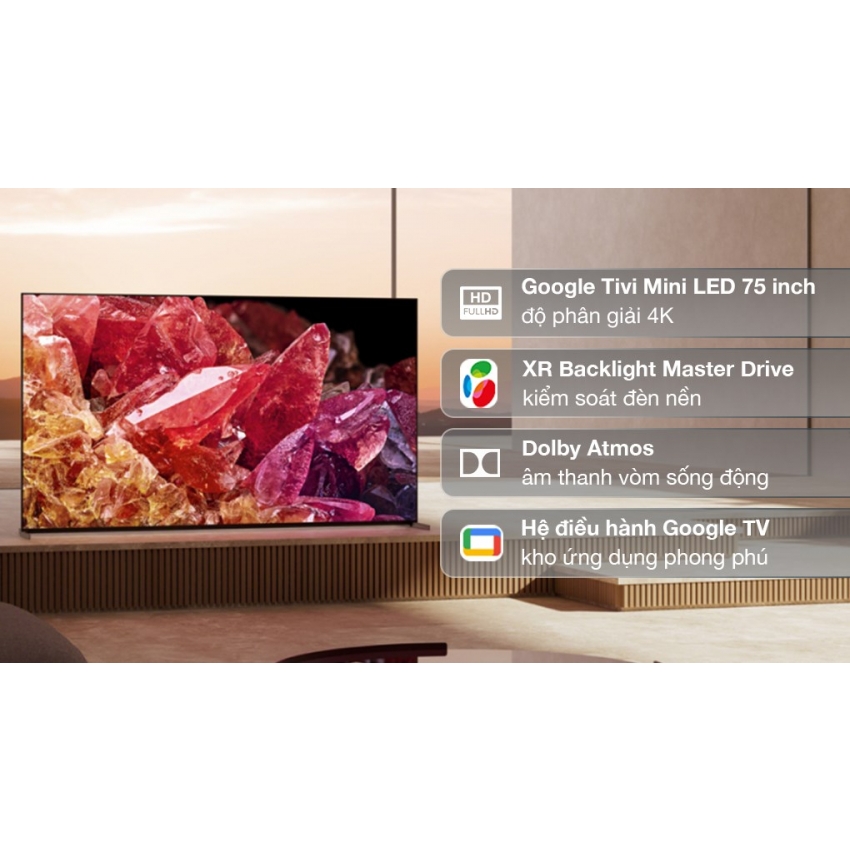 Google Tivi Sony 4K 75 inch XR-75X95K
