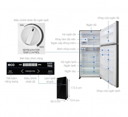 Tủ lạnh Toshiba GR-AG58VA/XK (AG58VA) - 2 cửa, 555 Lít, Inverter